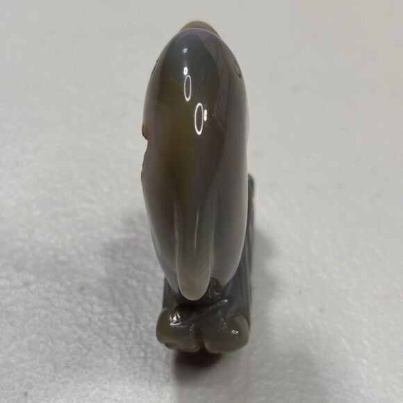 Agate Dolphin Carving Druzy Geode Agate Statue Crystal Stone - Picture 6 of 9